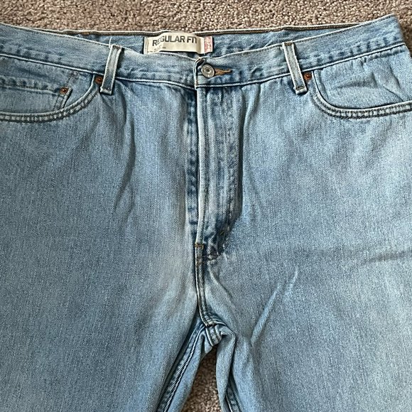 Levi's Strauss & Co 505 Regular Fit Jeans Straight Light Blue Jeans - Picture 2 of 8